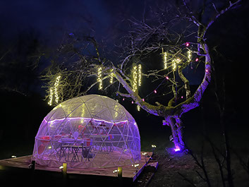 Dôme des Étoiles – dîner privatif sous les lumières (jusqu’à 6 pers.)