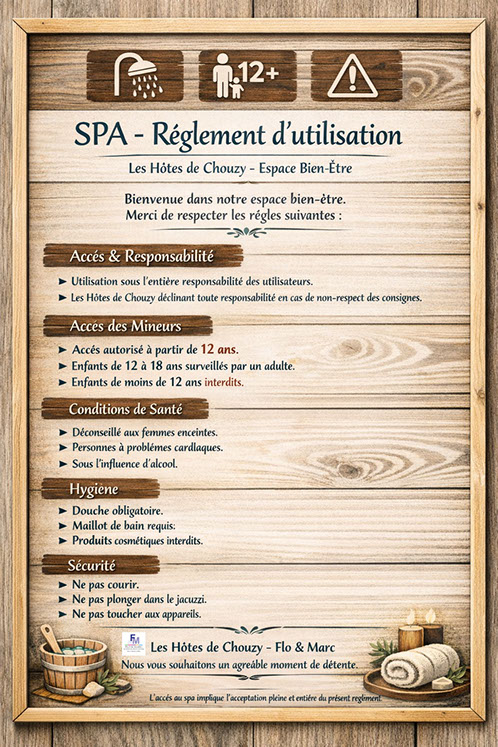 Afin de garantir la sécurité et le confort de tous, merci de respecter les règles suivantes